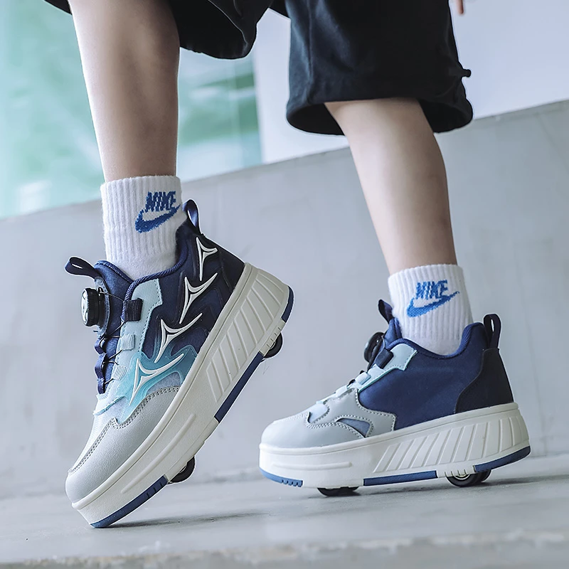 暴走鞋男童鞋轻便溜冰鞋儿童运动爆走鞋女童隐形四轮可收缩轮滑鞋