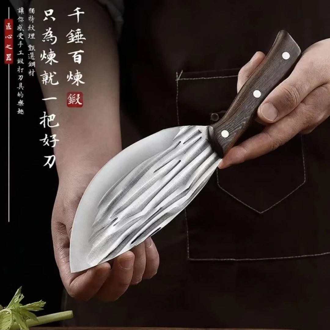【宰鱼割肉】手工锻打柳叶形野炊小刀割肉宰鱼小弯刀【z-15】