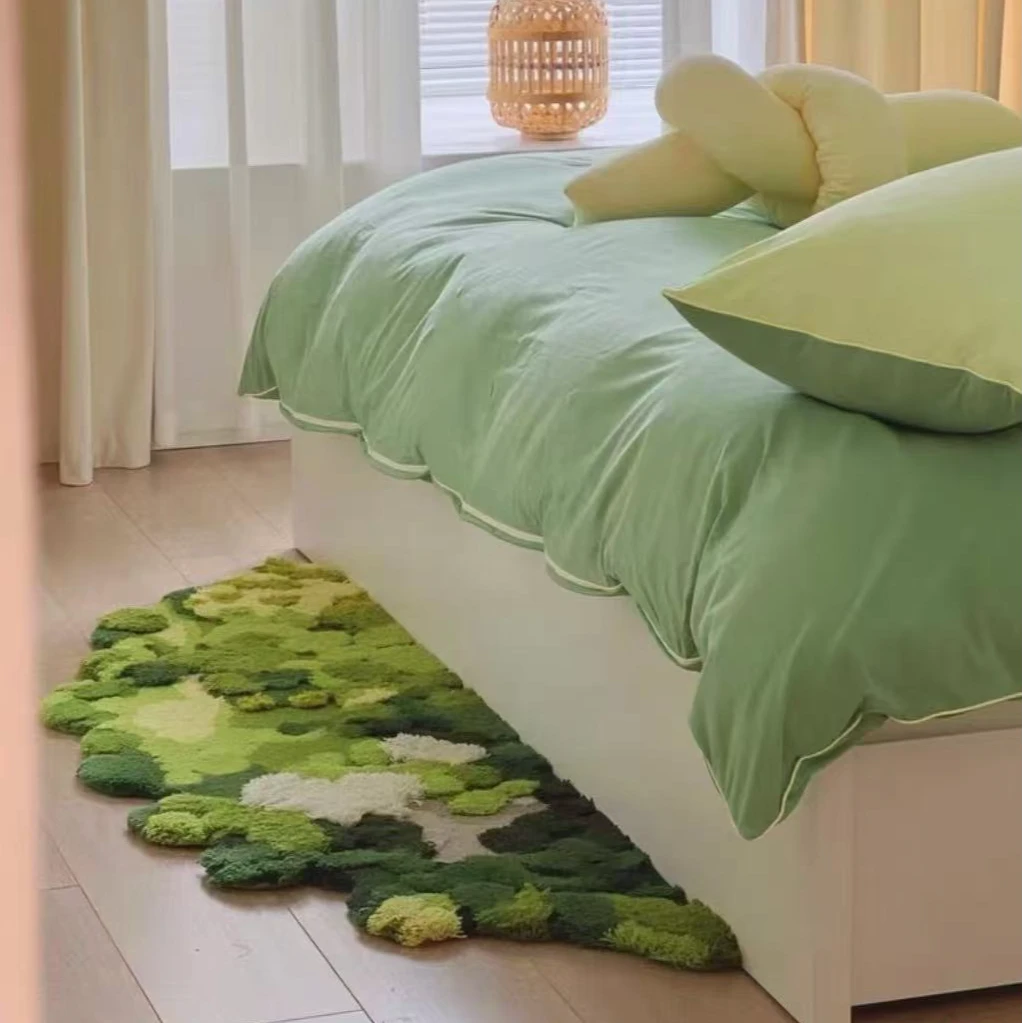 半圆森林苔藓地毯卧室床边地毯地毯轻奢地毯