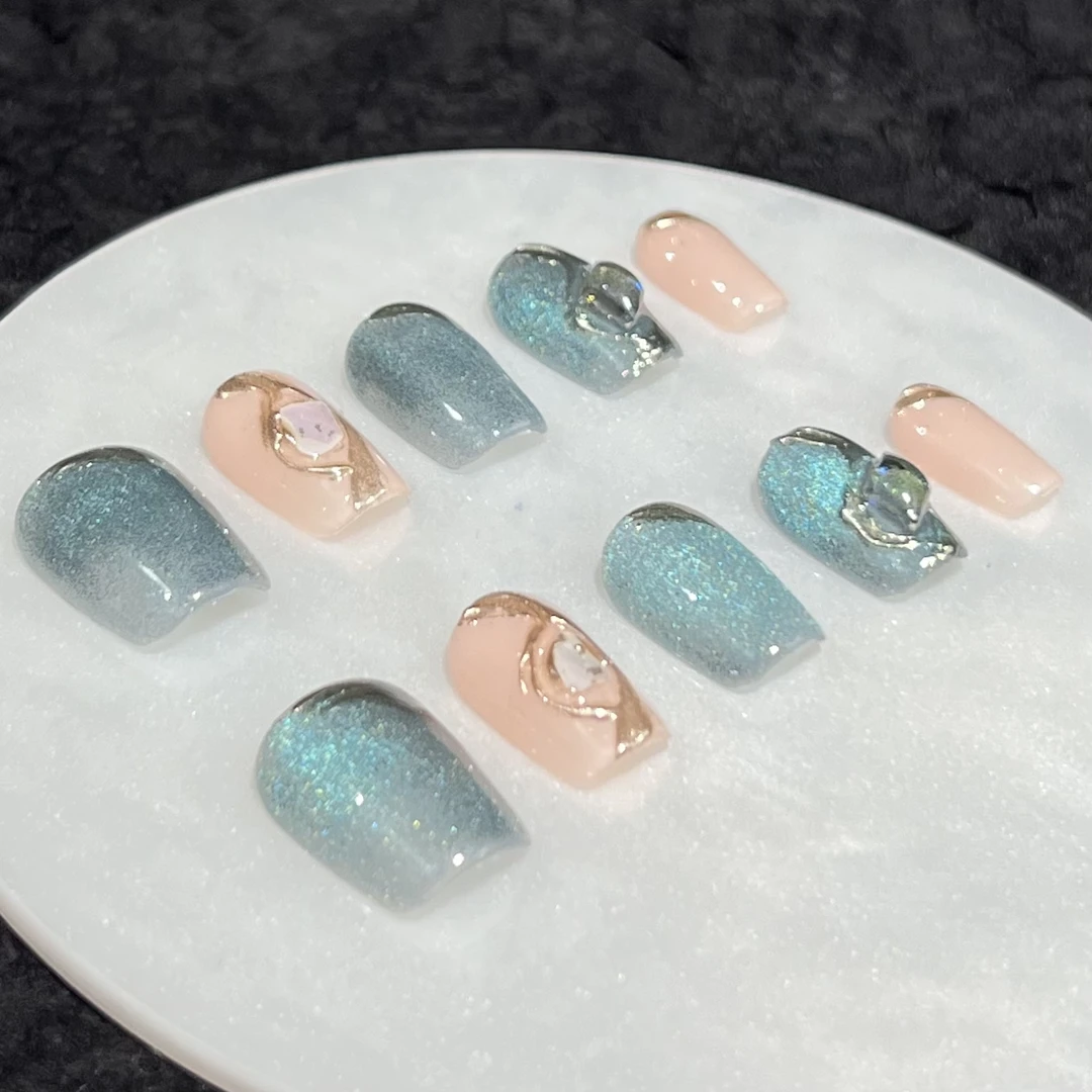 【几呀甲·异域风情】卡爷手作2024新款上新1.6 CM超短纯手工穿戴甲