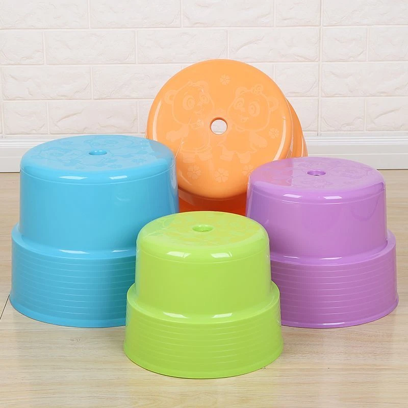 圆形小凳子加厚塑料凳子儿童凳子成人凳子矮凳家用小板凳卡通可坐