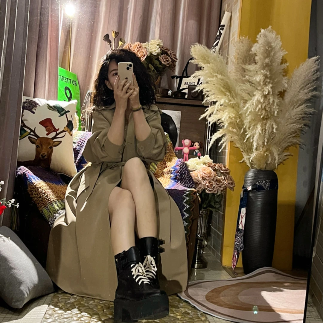 作品家原创  韩国新面料 大版风衣