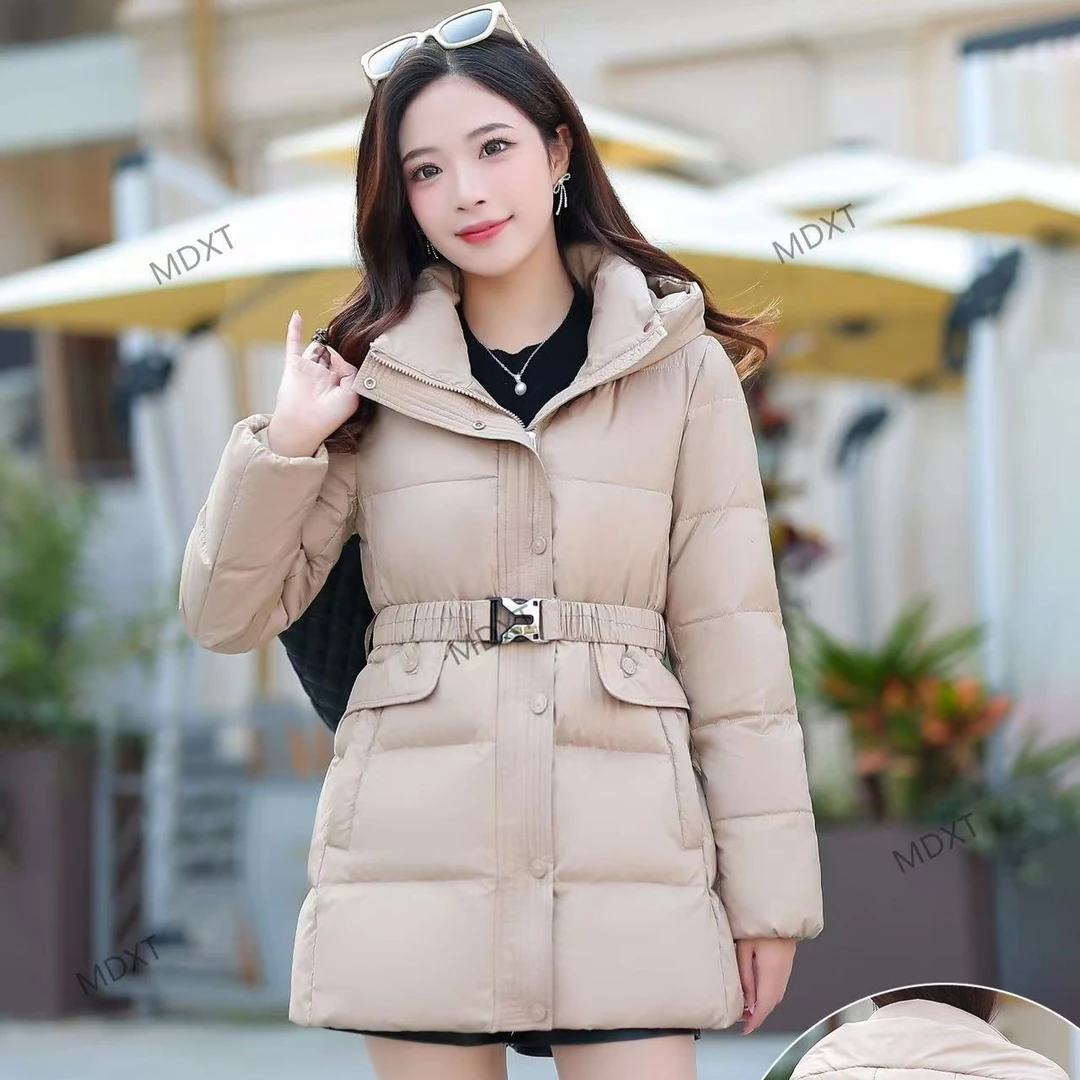 妈妈羽绒服中长款2024秋冬保暖新款白鸭绒外套显瘦加厚羽绒袄子女