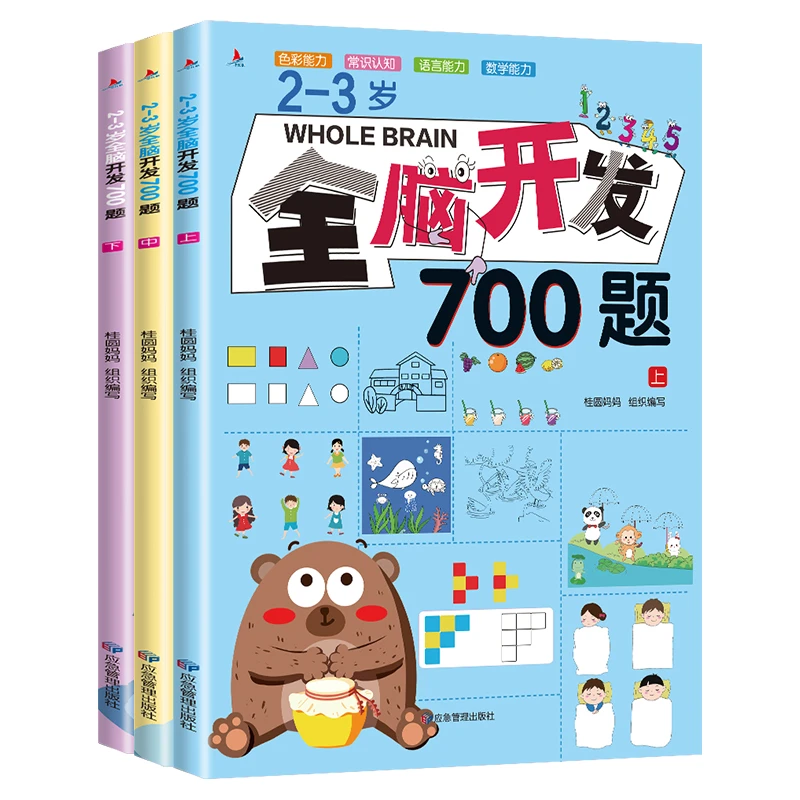 2-6岁全脑开发700题1000题 幼儿全脑思维训练智力开发习题集学习