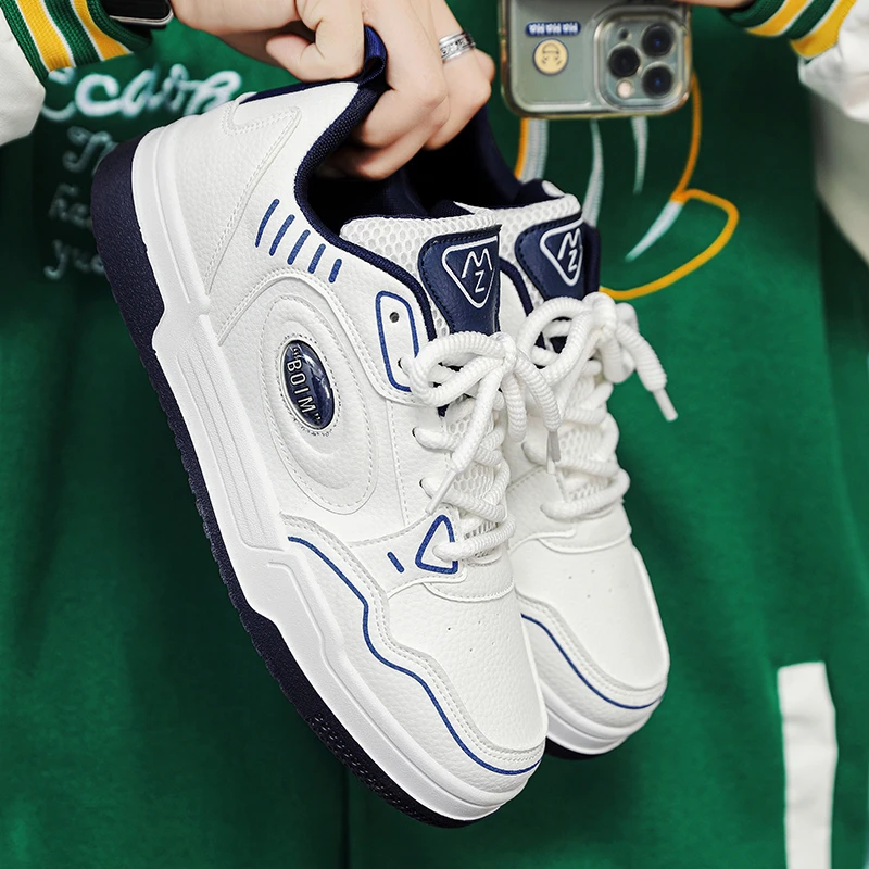 板鞋男款2024新款春季小众设计低帮小白鞋男厚底增高冬季运动潮鞋