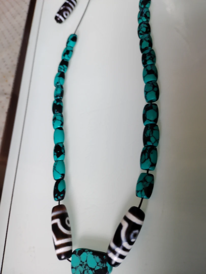 非金属皮质项链 藏式项链手工时尚复古民族风气质百搭绿色精美