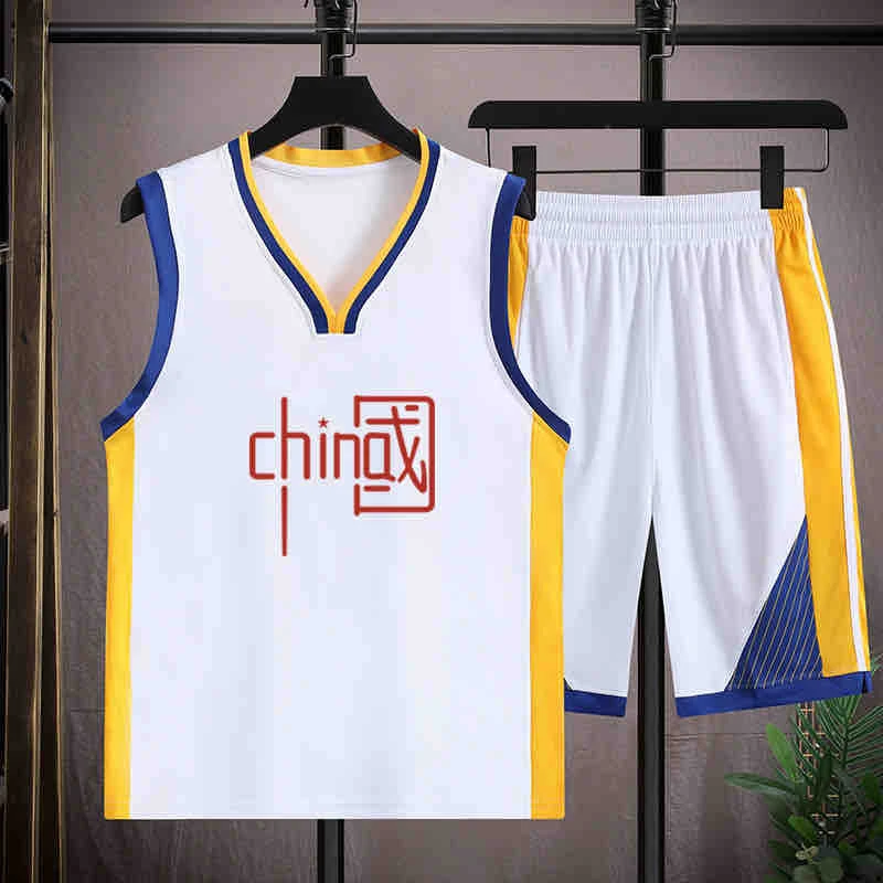 青少年无袖篮球服套装学生夏季休闲运动套装时尚帅气透气吸汗背心
