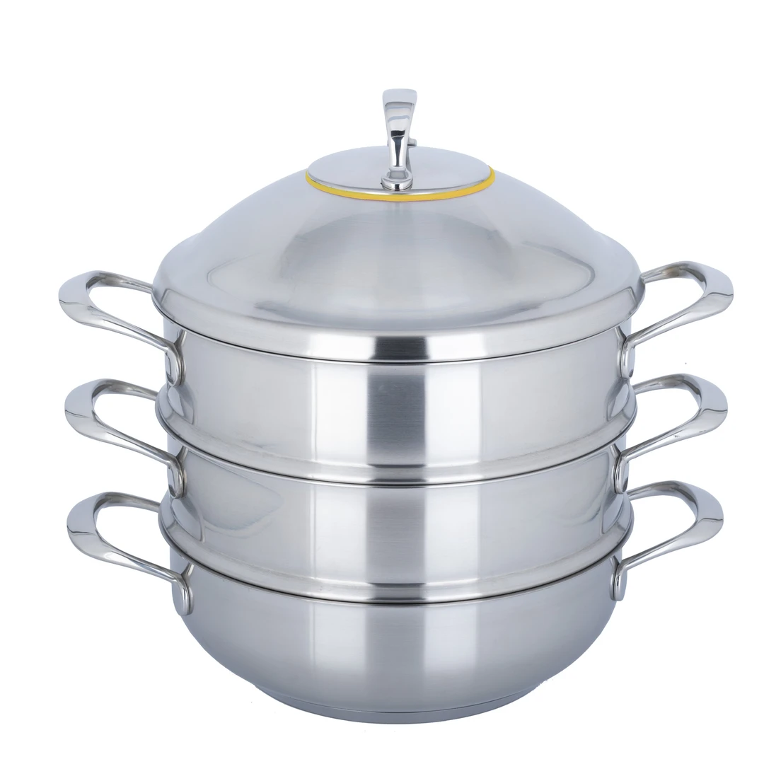 加厚不锈钢双侧30cm蒸锅家用蒸锅套锅燃气电陶炉电磁炉