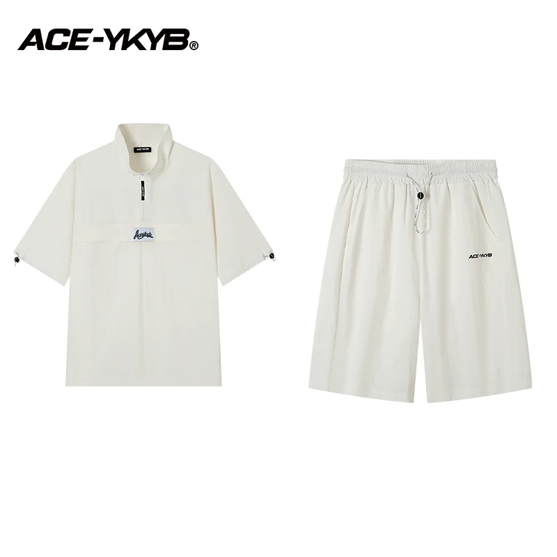 【鹿晗演唱会款】YKYB潮牌廓形立体两件套潮流半拉链上衣 Y32NTZ026