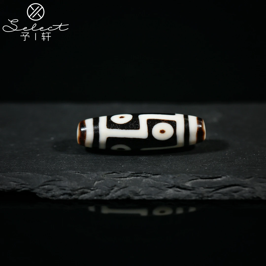 予轩出品；精品一代台湾聚源博古手工系列折线六眼42*13mm天珠吊坠