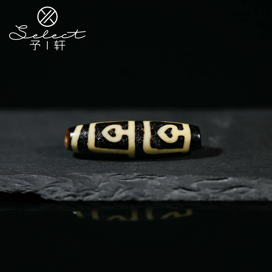 予轩出品；精品老冯纯手工超顶系列菩提四眼44.5*12mm玛瑙吊坠