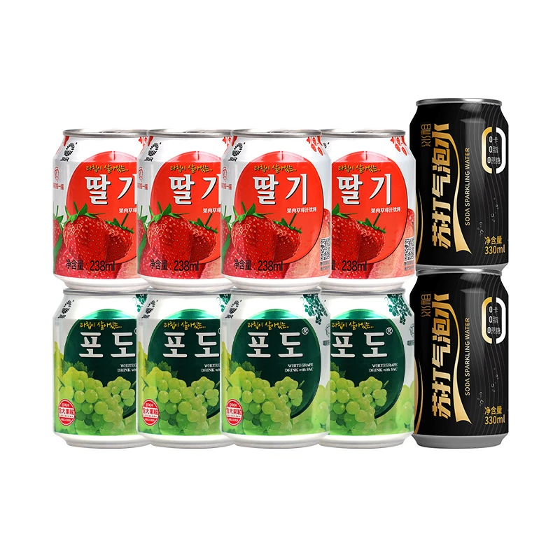 九日果肉果汁饮料九日0卡0脂清爽能量碳酸苏打气泡水饮料到手十瓶