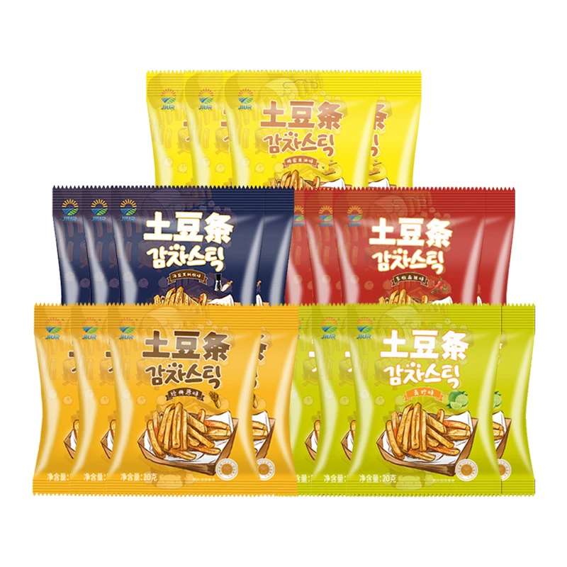 零食薯片热辣洋芋片九日原切土豆条薯条多口味组合新鲜酥脆