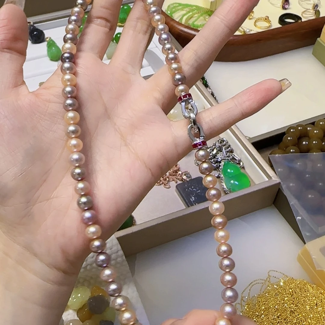 【闪购商品】淡水珍珠项链银S925镶嵌