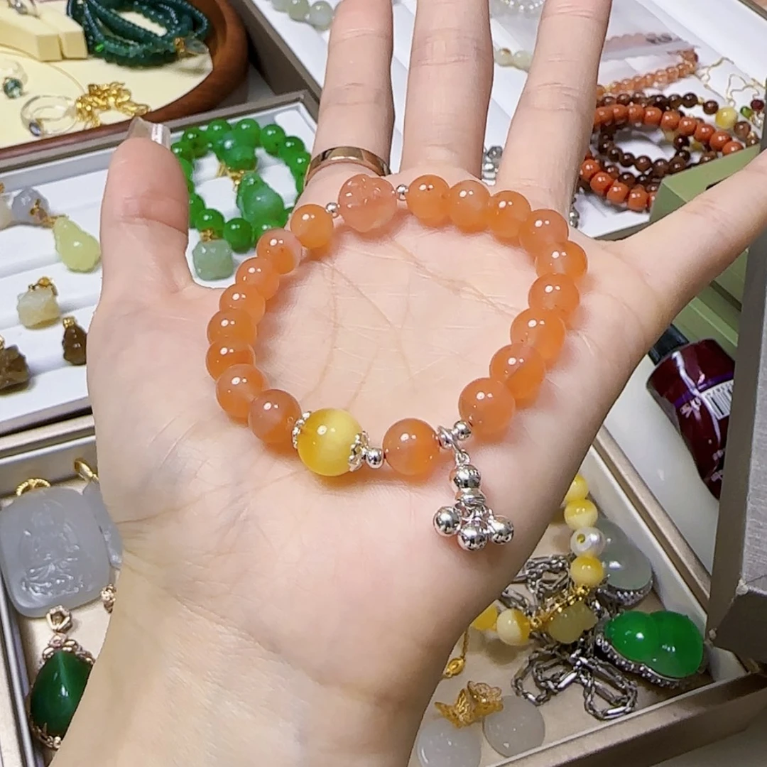【闪购商品】南红玛瑙手链银S925镶嵌