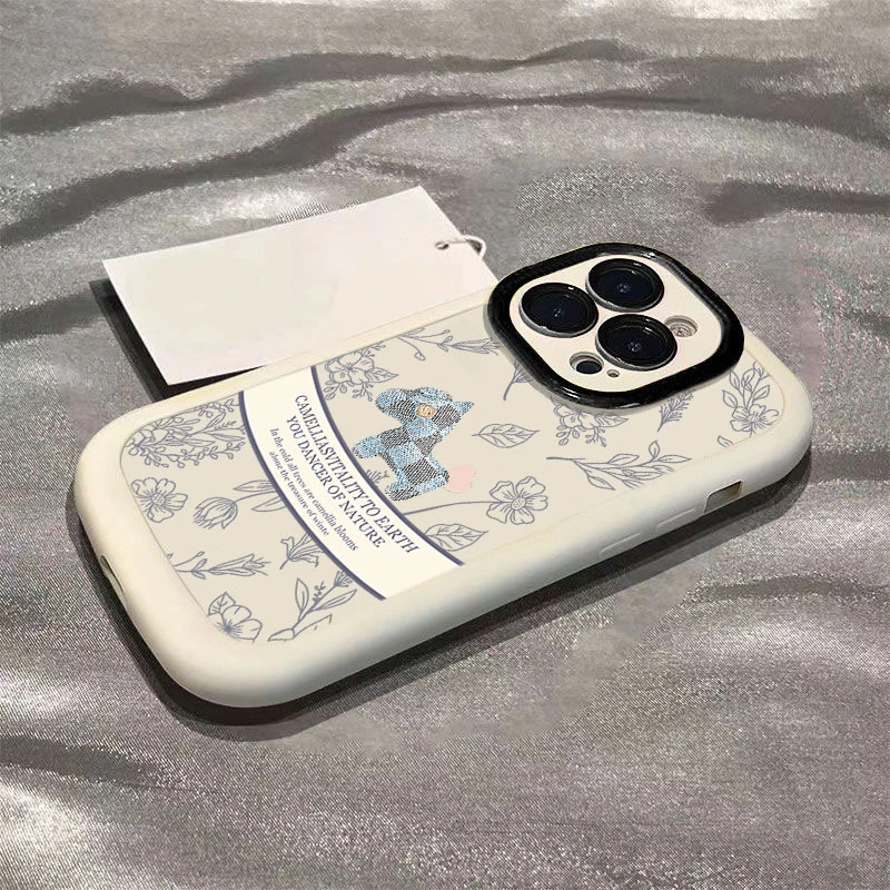 复古小蓝马适用iphone16苹果15promax全包手机壳14泡芙13p/12/11