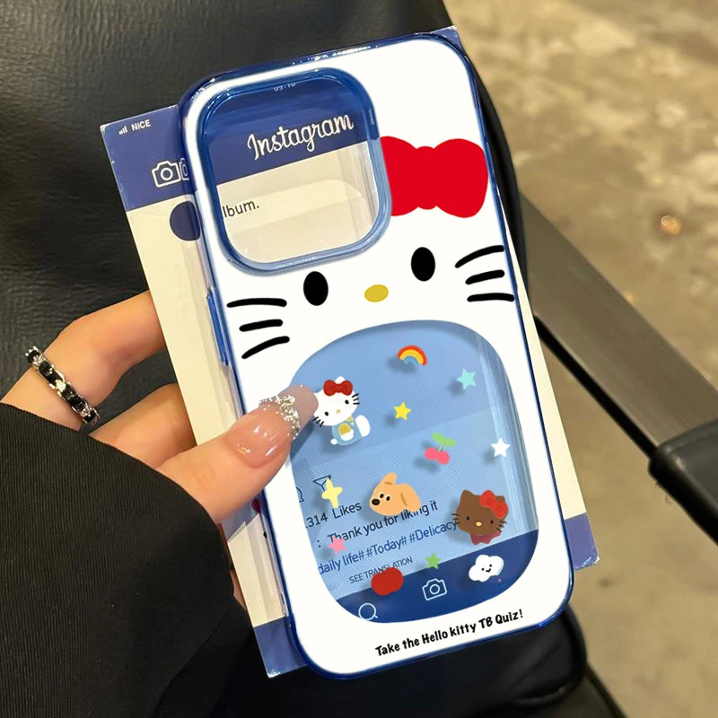 镂空KT猫适用iphone16 15promax苹果14手机壳13软胶12防摔11卡通