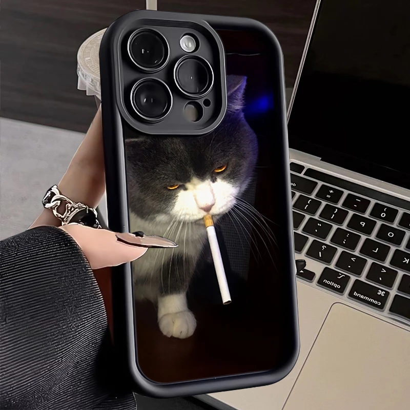 蹦迪小猫iphone15苹果手机壳14promax新款13pro防摔12/11/XSXR78P