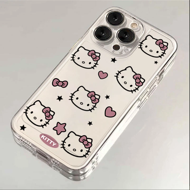 甜点凯蒂猫适用iphone15pro手机壳苹果13/12/11透明14pro卡通8X