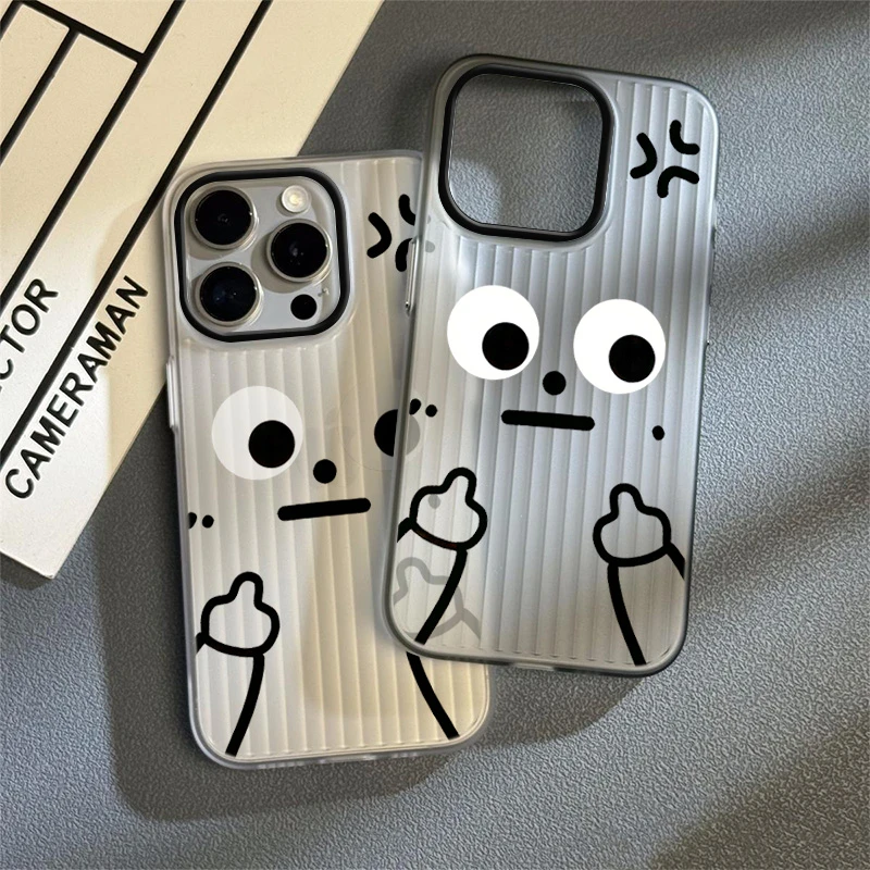 生气表情适用于苹果15Promax手机壳iPhone14防摔13pro卡通12/11软