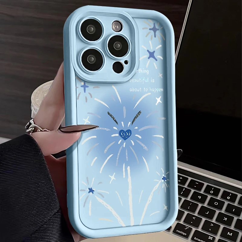 爱心烟花iphone15PRO苹果手机壳14promax硅胶13高级12/11/XSXR78P