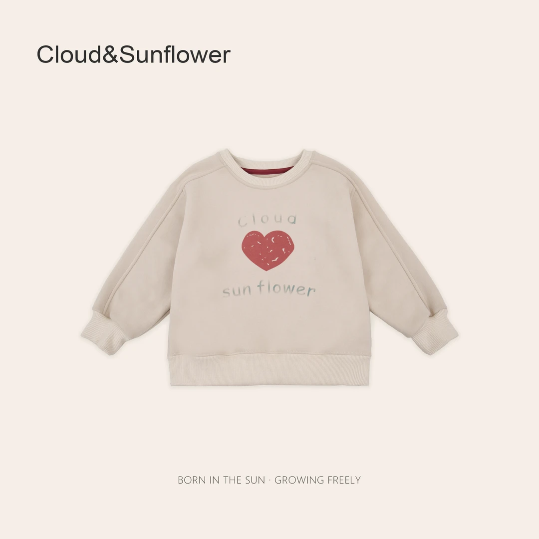 女童英文爱心印花休闲百搭卫衣1113107