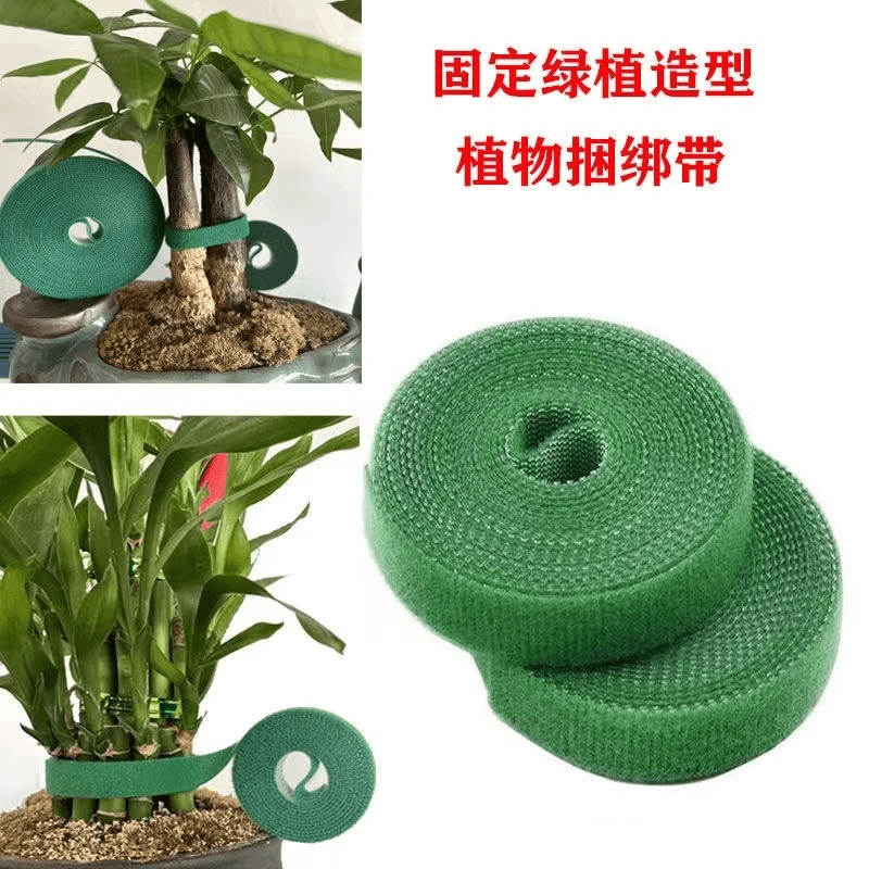 绿植捆绑扎带绿色魔术贴粘扣带不伤植物捆绑带支撑固定造型热植