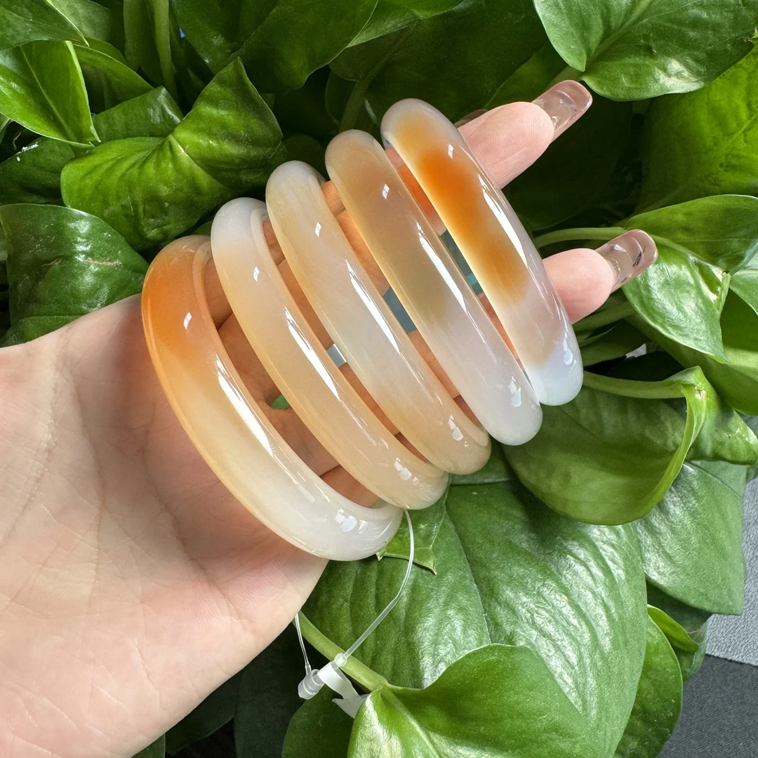 一口糖【一物一证】高冰高透玛瑙手镯【多样性发一件】圈口50-62
