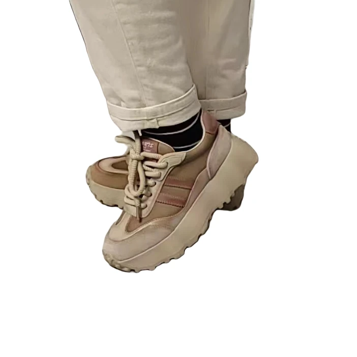 女款时尚阿甘鞋新款厚底单鞋百搭系带