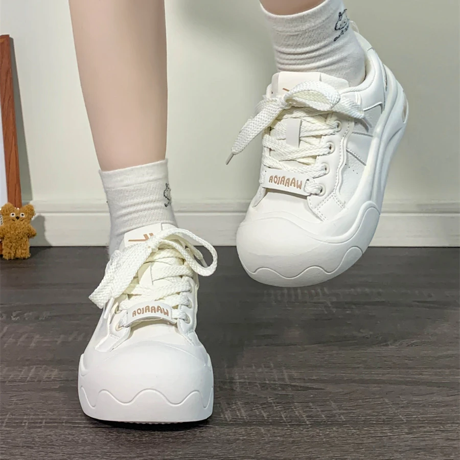 回力丑萌鞋小白鞋女款2026超火新款设计感小众厚底大头鞋休闲板鞋