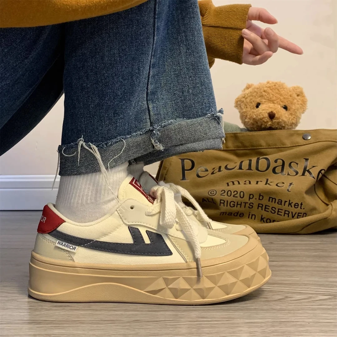 回力女鞋2024夏季新款百搭厚底帆布鞋子原创ins潮韩版港风鞋子女