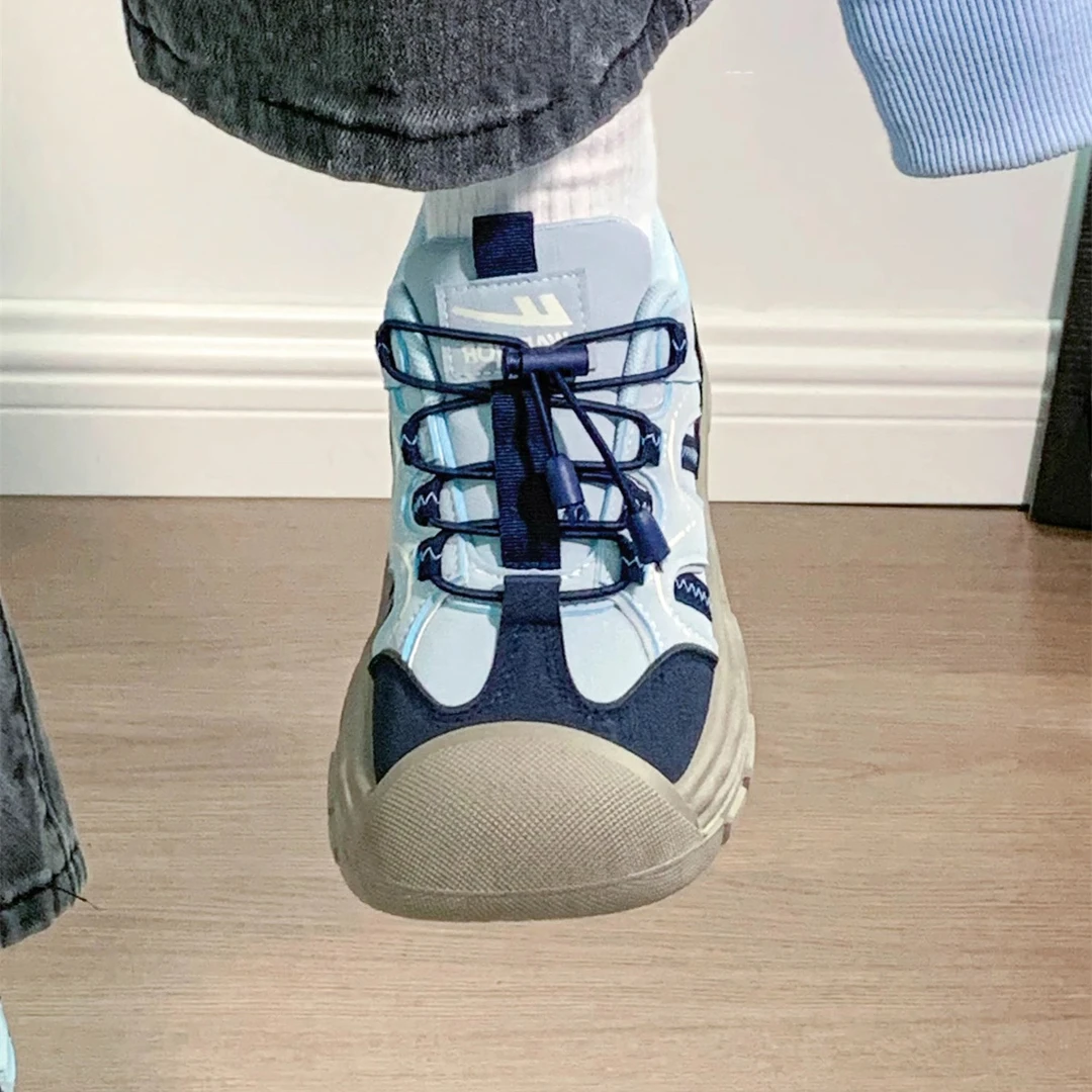 回力冰川蓝丑萌登山鞋女夏季透气户外百搭鞋子小众女鞋休闲运动鞋