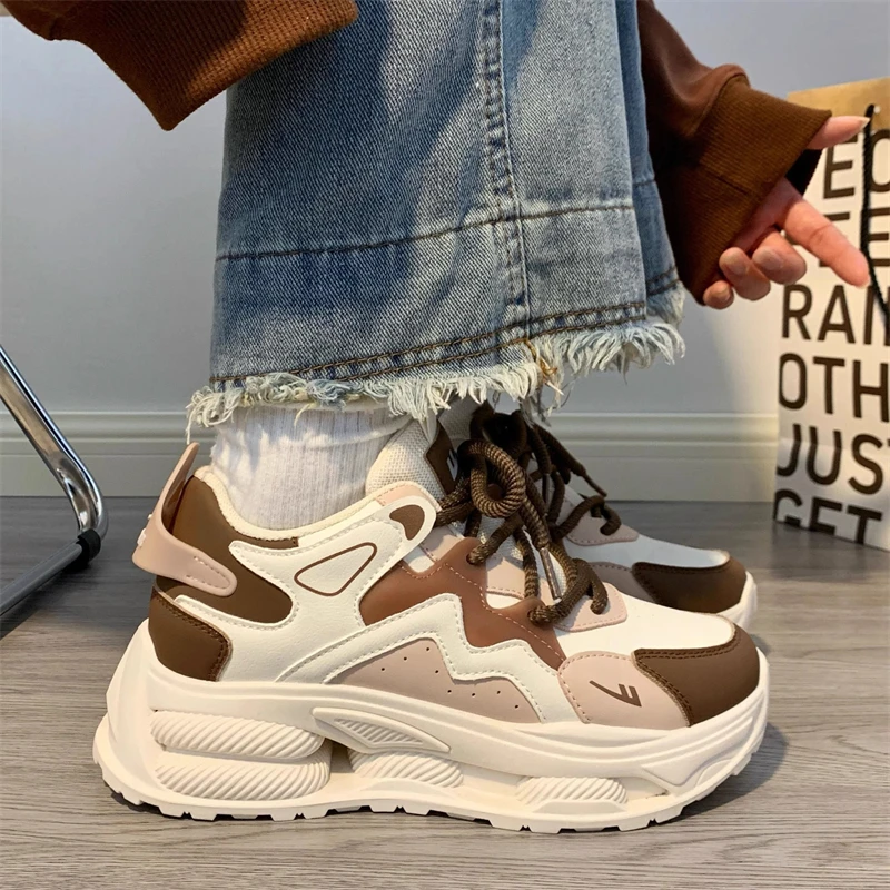 回力老爹鞋女加绒二棉鞋冬季厚底内增高女鞋子小个子显脚小运动鞋