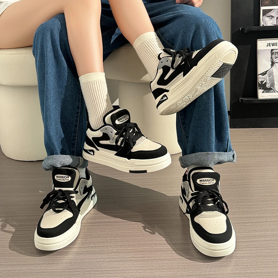 Warrior/回力情侣鞋男女同款超火爆款厚底板鞋小众百搭运动休闲鞋