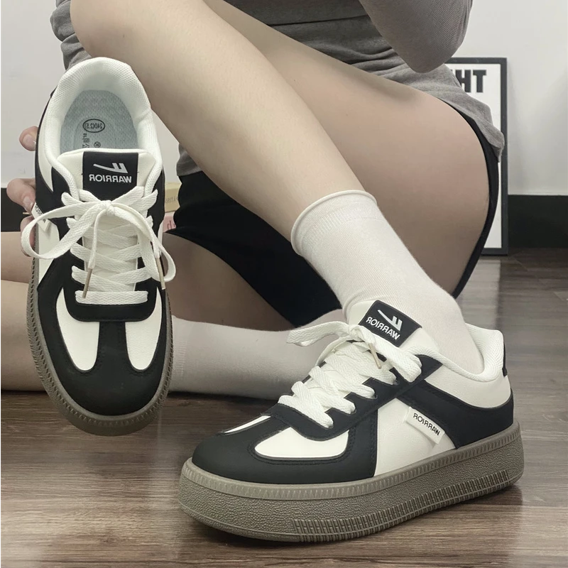 回力板鞋女2024春秋新款港风潮复古德训鞋韩版小众原创休闲小白鞋