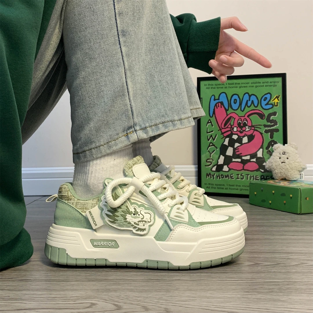 回力龙年限定女鞋厚底小白鞋女2024新款春夏透气百搭休闲运动板鞋