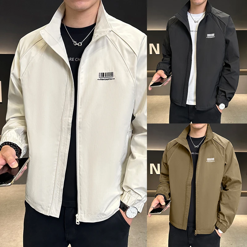 2024新款休闲立领户外夹克男H-183春秋时尚百搭透气舒适上衣外套T