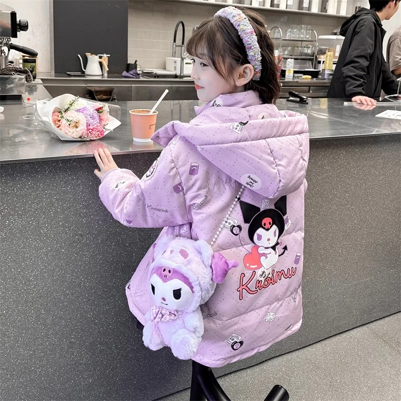 女童棉服2023新款洋气儿童冬装加厚棉衣加厚女孩大童冬季棉袄外套