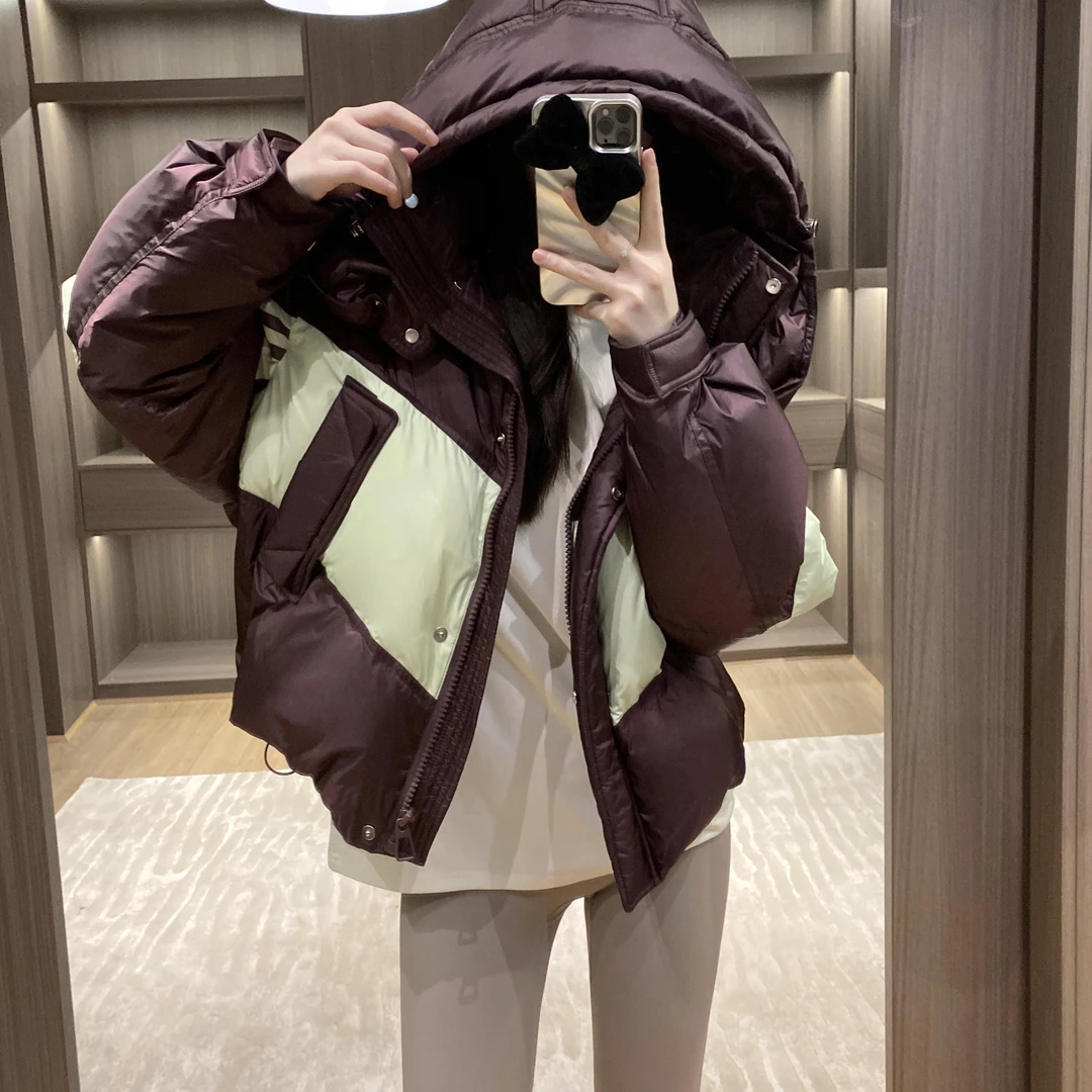 TIMX连帽撞色休闲oversize棒球服风羽绒服JHYRSJ2322