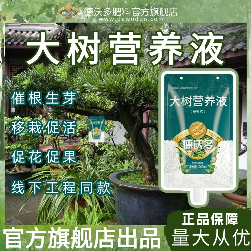 德沃多吊针式大树营养液浓缩快速生根盆景树木移栽激活液植物适用