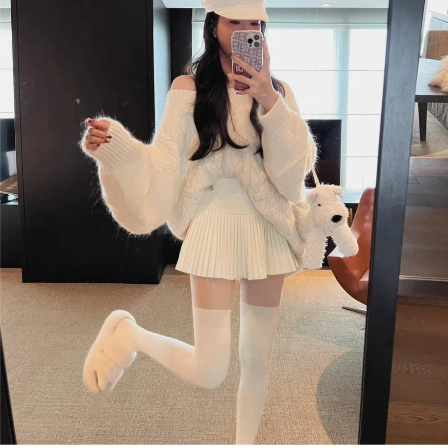 【A8887美人】2024秋季显瘦修身百搭高腰外穿韩版半身百褶裙