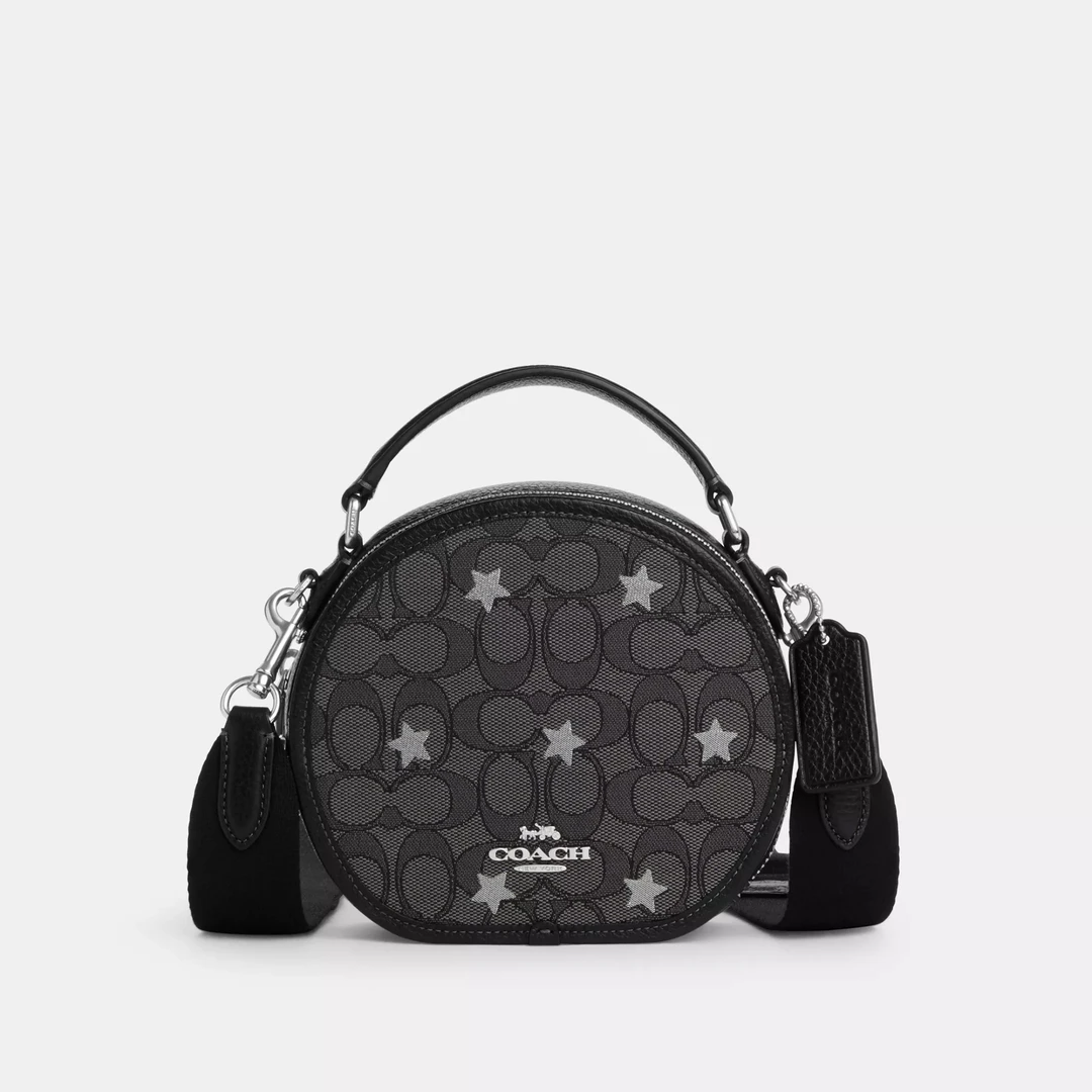 COACH/蔻驰Canteen17黑灰logo拼星星印花包CO985 SVWFV(17*15*6）