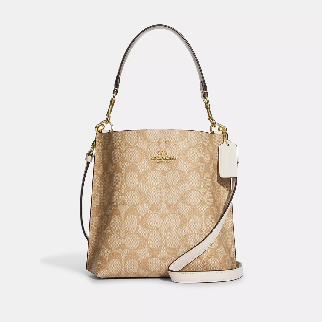 COACH/蔻驰Mollie经典logo水桶包手提斜跨包CA582IMDQC（20*21*10）