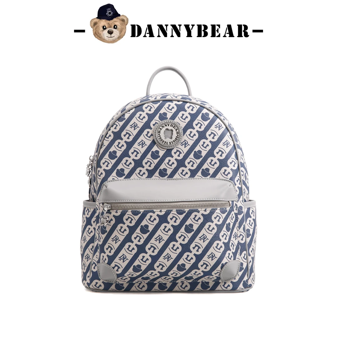 #X#丹尼熊ins双肩包女休闲多功能通勤学生百搭书包潮流大容量双肩