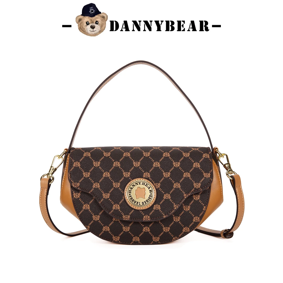 #S#丹尼熊斜挎包手提包女包经典格仔熊时尚轻奢DKB2826028-009