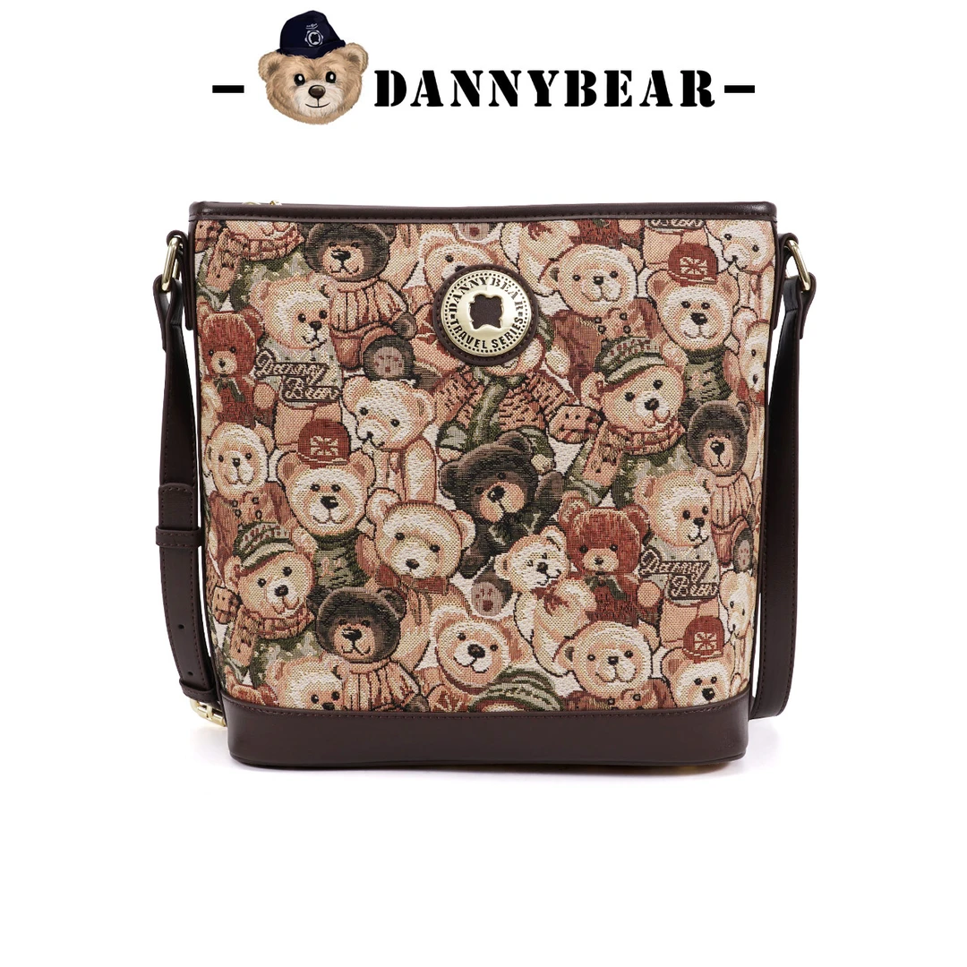 #S#丹尼熊新款斜挎包休闲百搭复古大容量妈妈包肩包时尚