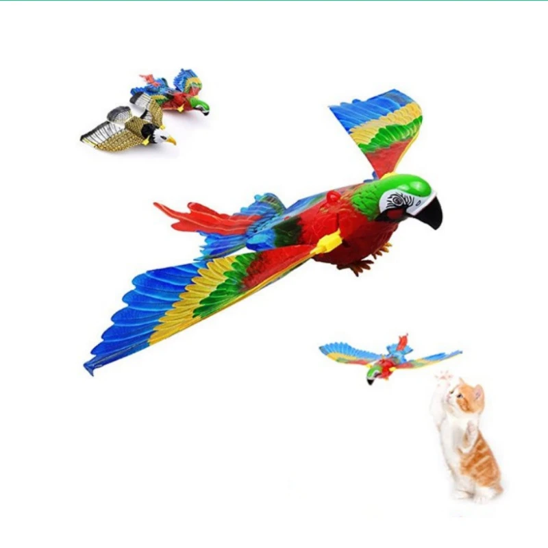 猫咪逗猫棒弹力挂绳玩具吊绳飞鹰飞鸟电动老鹰鹦鹉盘旋逗猫玩具g