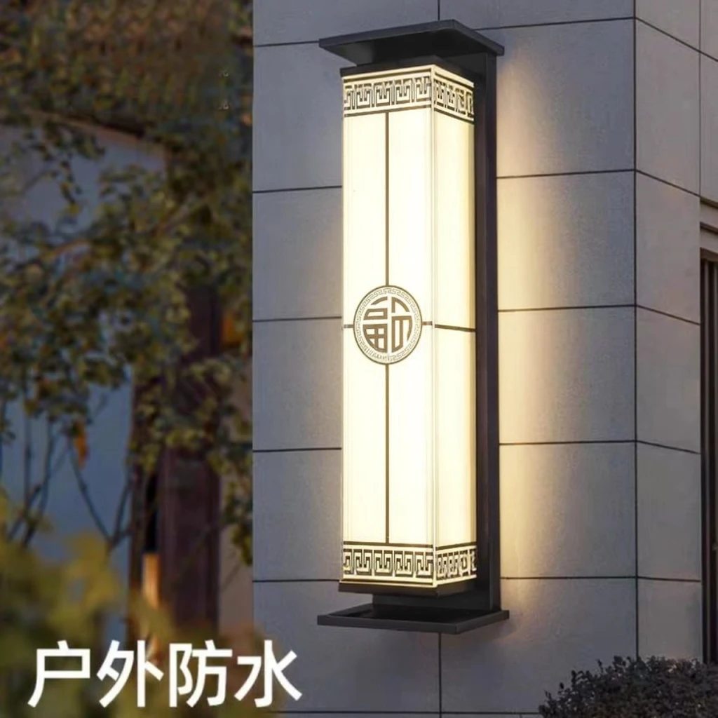 太阳能现代简约户外防水壁灯别墅大门长条极简室外院子门口柱子灯