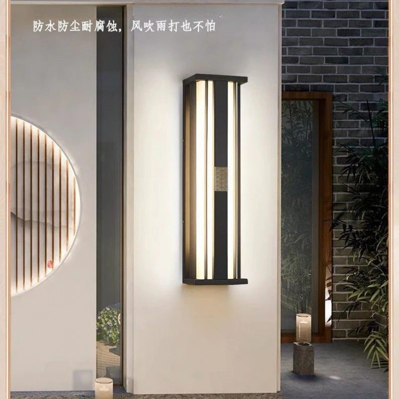 简约现代户外庭院壁灯新中式轻奢室外防水小区花园别墅庭院挂壁灯