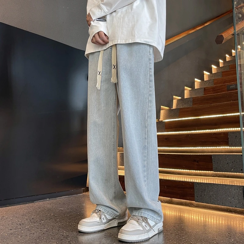 暖系穿搭牛仔裤男款加绒裤子男款秋冬款冬日穿搭保暖显瘦直筒裤